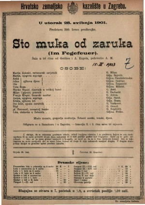 Sto muka od zaruka : šala u tri čina / od Gettkea i A. Engela