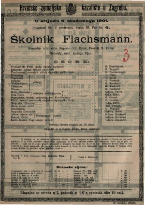 Školnik Flachsmann : komedija u tri čina / napisao Otto Ernst