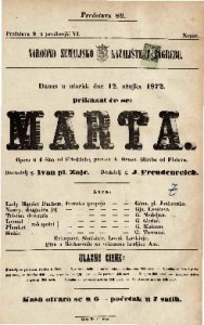 Marta : opera u 4 čina / glasba od Flotova