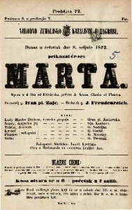 Marta : opera u 4 čina / glasba od Flotova