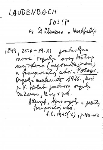 Laudenbach Josip : iz Dülmena u Westfaliji