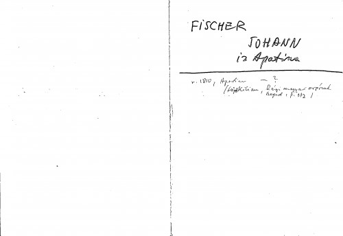 Fischer Johann : iz Apatina