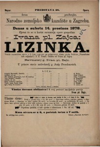 Lizinka : vesela romantična opera u 3 čina / glasba od Ivna pl. Zajca