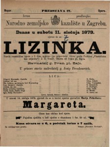 Lizinka : vesela romantična opera u 3 čina / glasba od Ivana pl. Zajca