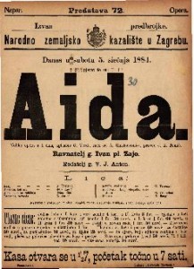 Aida : Velika opera u 4 čina / uglasbio G. Verdi