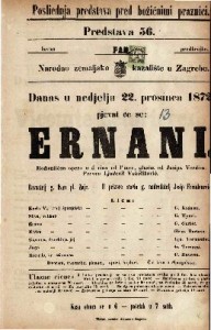 Ernani : romantična opera u 4 čina / glasba od Josipa Verdi-a