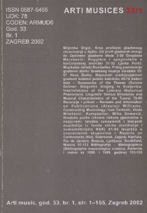 God. 33(2002), br. 1 / glavna i odgovorna urednica Vjera Katalinić