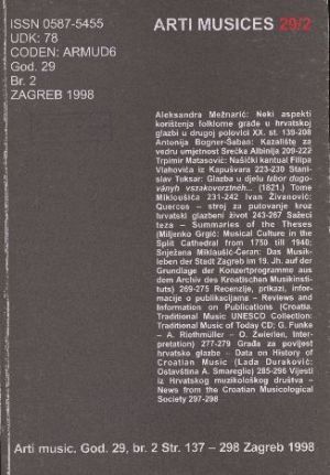 God. 29(1998), br. 2 / glavna i odgovorna urednica Vjera Katalinić