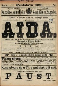 Aida : Velika opera u 4 čina / uglazbio G. Verdi