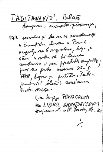 Tadijanović Blaž : franjevac