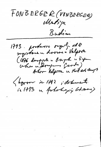 Fonberger (Vonberger) Matija : Budim