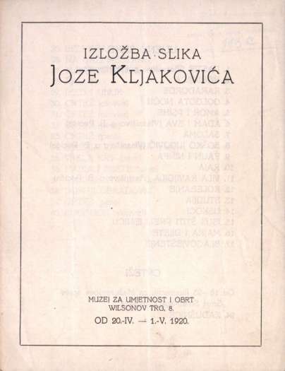 Izložba slika Joze Kljakovića