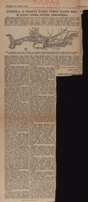 Otpočela je obnova Zadra prema planu, koji je djelo našeg novog urbanizma : Vjesnik