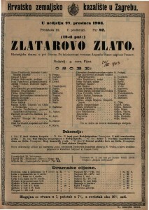 Zlatarovo zlato : historijska drama u pet činova / po istoimenom romanu Augusta Šenoe napisao Ivanov