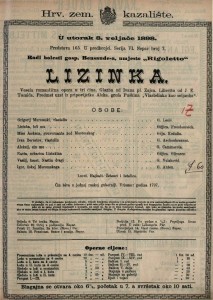 Lizinka : Vesela romantična opera u tri čina / Glazba od Ovana pl. Zajca