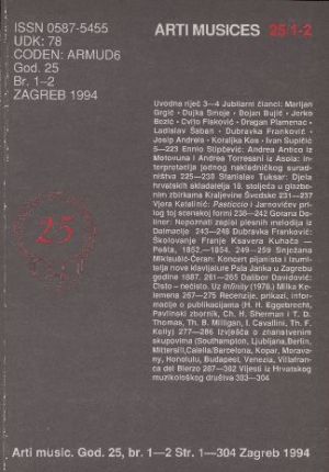 God. 25(1994), br. 1-2 / glavni i odgovorni urednik Stanislav Tuksar