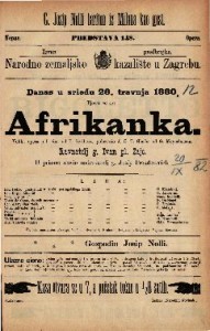 Afrikanka : velika opera u 5 čina / Glasba od G. Meyerbeer-a