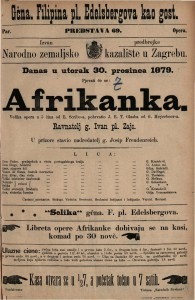 Afrikanka : velika opera u 5 čina / glasba od G. Meyerbeer-a