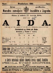 Aida : Velika opera u 4 čina / uglasbio G. Verdi