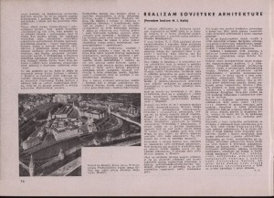 Realizam sovjetske arhitekture. (Povodom brošure N. J. Kolia) : Arhitektura
