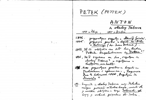 Petek (Pettek) Anton : iz Malog Tabora