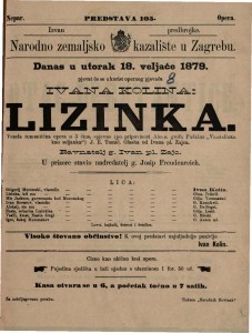 Lizinka : vesela romantična opera u 3 čina / glasba od Ivana pl. Zajca