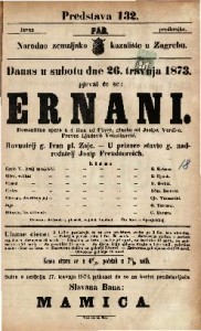 Ernani : Romantična opera u 4 čina / od Piave, glasba od Josipa Verdi-a