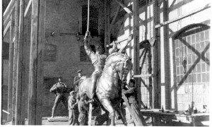 Spomenik kralju Aleksandru za Sombor - u dvorištu ljevaonice