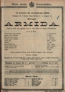 Armida : Opera u četiri čina / uglazbio Ivan pl. Zajc