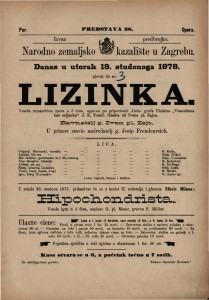 Lizinka : vesela romantična opera u 3 čina / glasba od Ivna pl. Zajca