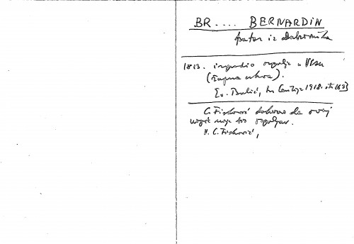 Br... Bernardin : fratar iz Dubrovnika