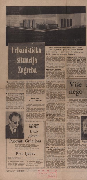 Urbanistička situacija Zagreba : Vjesnik