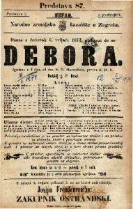 Debora : Igrokaz u 4 čina / od dra. S. H. Mosenthala