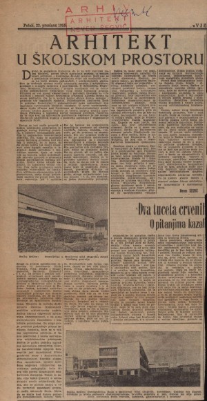 Arhitekt u školskom prostoru : Vjesnik