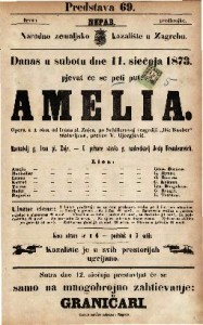 Amelia : Opera u 4 čina / od Ivana pl. Zajca po Schillerovoj tragediji "Die Rauber"