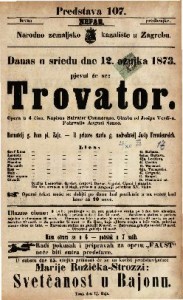 Trovator : Opera u 4 čina / Napisao Salvator Cammarano ; Glasba od Josipa Verdi-a