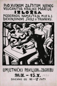 Pod visokom zaštitom njenog Veličanstva kraljice Marije - Izložba modernog namještaja Miss A. J. Dickinsonove škole u Travniku
