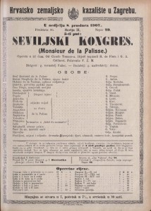 Seviljski kongres : opereta u tri čina  =  Monsieur de la Palisse