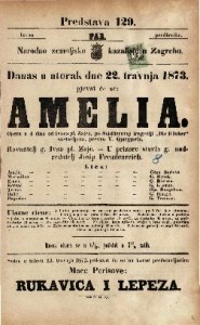 Amelia : Opera u 4 čina / od Ivana pl. Zajca, po Schillerovoj trageiji 