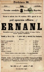 Ernani : romantična opera u 4 čina / glasba od Josipa Verdi-a
