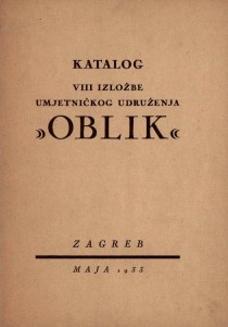 Katalog VIII izložbe umjetničkog udruženja Oblik