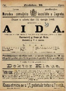 Aida : Velika opera u 4 čina / uglasbio G. Verdi