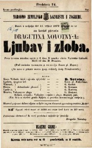 Ljubav i zloba : prva izvorna narodna opera u 2 čina / u muziku stavio Vatroslav Lisinski