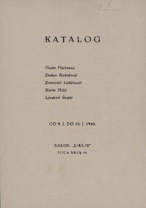 Katalog Vlado Filakovac, Dušan Kokotović, Zvonimir Lukinović, Karlo Mijić, Ljudevit Šestić