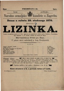 Lizinka : vesela romantična opera u 3 čina / glasba od Ivna pl. Zajca