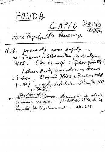 Fonda Gapio : Papio ili Papo alias Papafonda : iz Venecije