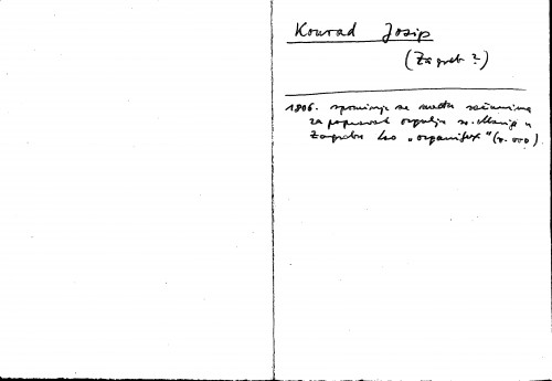Konrad Josip : Zagreb?