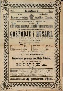 Gospodje i husari : Šaljiva opera u 3 čina / Glasba od Ivana pl. Zajca