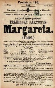 Margareta (Faust) : Operah u 5 činah / Napisao polag Goethe-a Julio Barbier i M. Carre ; Glasba od T. Gounoda