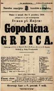 Gospodična Grbica : Vesela igra u 3 čina